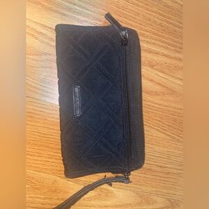 Vera Bradley Black Quilted Wristlet